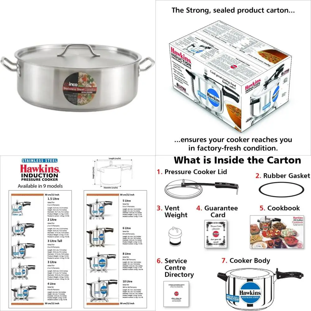 

10-Quart Large Stainless Steel Induction Compatible Polished Brazier for Premium Cooking Experience