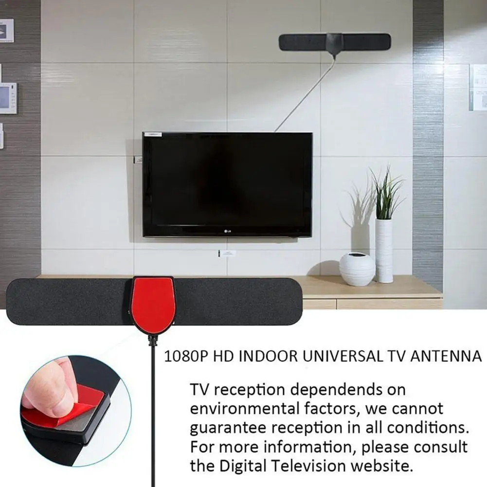 1080p Hdtv Digital Tv Antenna 980miles Range Dvb-t2 Indoor Signal Booster Amplifier 20DBI Usb Powered