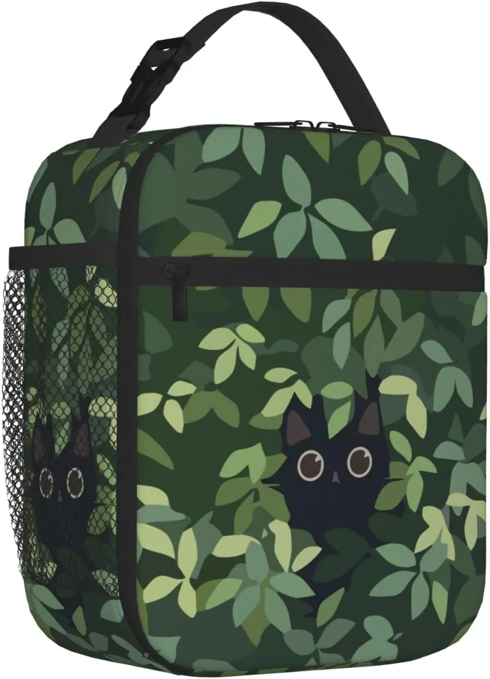 Cat In The Meadow Insulated Lunch Bag,Kids Lunch Box For Girls Boys Teen,Kid Lunch Box Containers Cooler Bag With Front Pocket