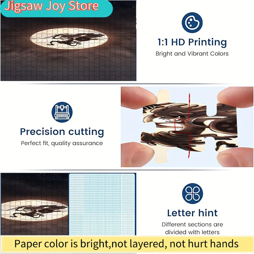 

Премиум-пазл из бумаги: Кайдо в форме дракона, сцена в лунном свете, аниме-арт. Высококачественный картонный пазл с масштабом 1:1.
