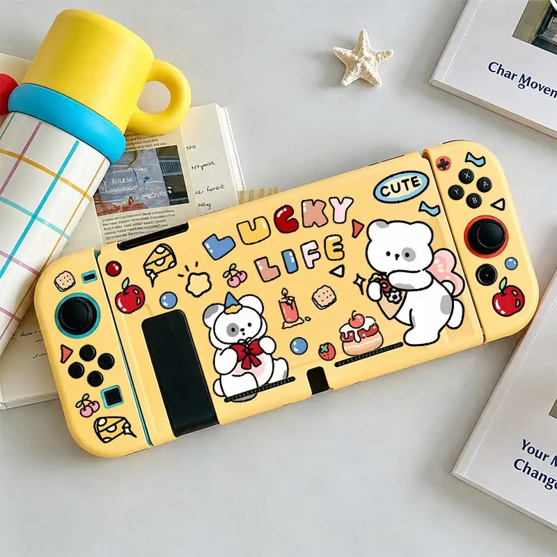 Anti-Falling Soft Shell Cover Anti-Scratch Shell Protector for Nintendo Switch NS Game Console TPU Split Protective Case