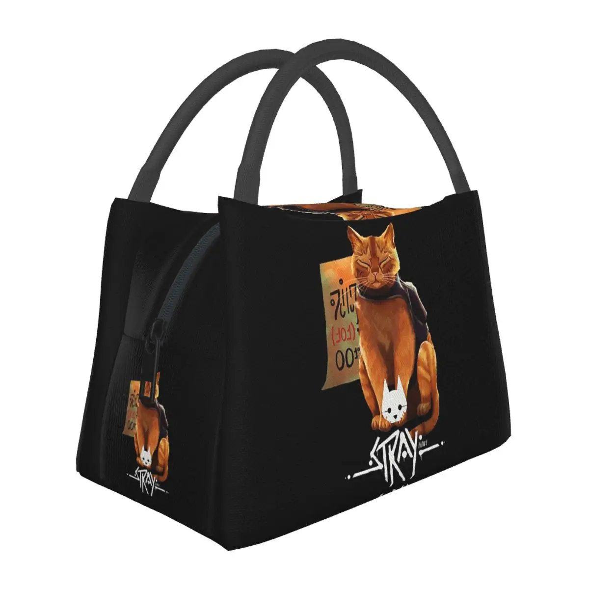 Stray Cat Game 0 Lightweight Handheld Insulated Lunch Bag Large Capacity for Adults Students Travel Picnic