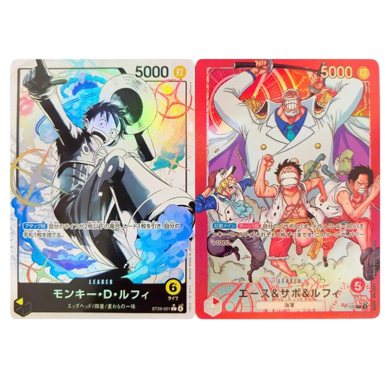 

One Piece ST29-001 Monkey D. Luffy DIY Glitter Flash Card P-122 Marines Portgas D Ace Vinsmoke Sanji Anime Game Collectible Card