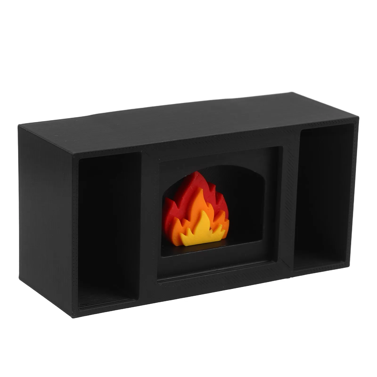 Vintage Mini Faux Fireplace Mantelpiece Decor for Dollhouse Christmas Village Desktop Holiday Mantel Tiered Tray Micro Landscape