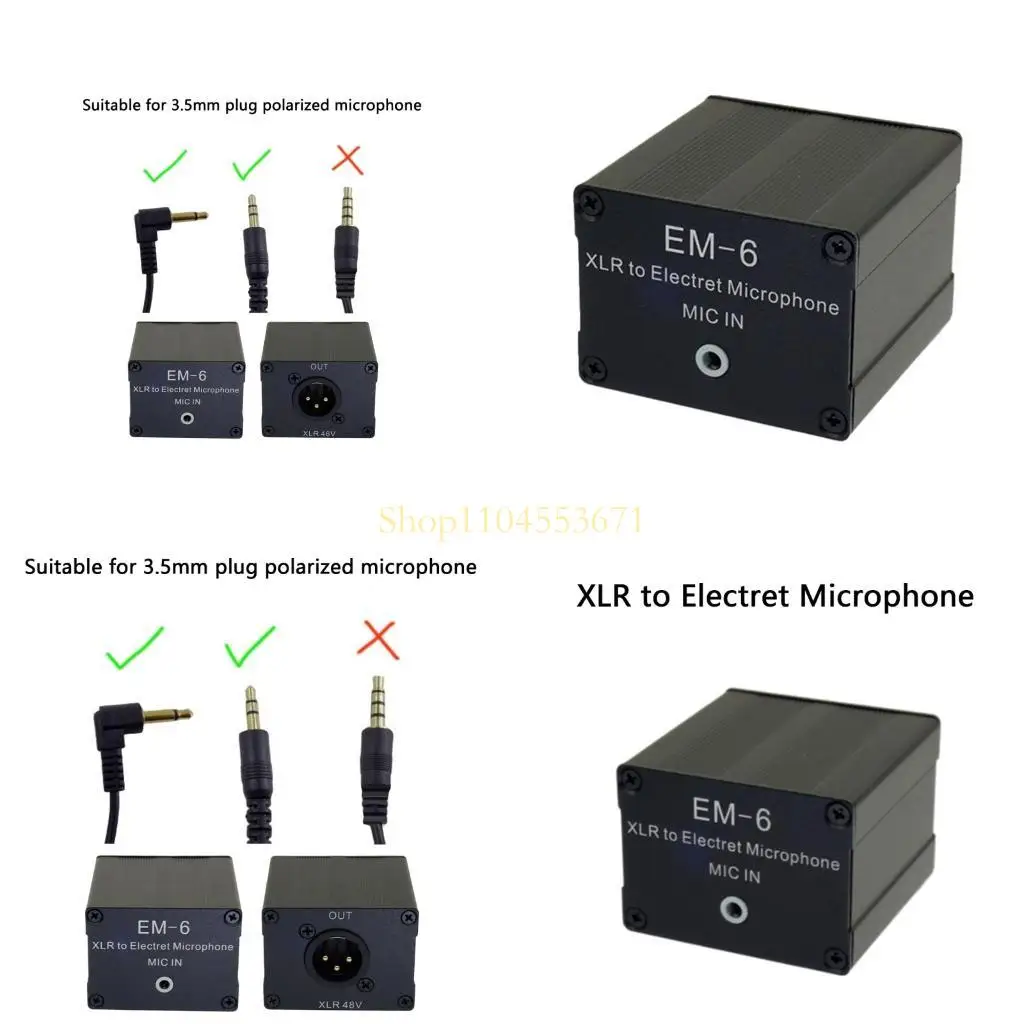 Best Seller Compactly XLR To 3.5mm Electret Microphones Adapter High Fidelitys Conversion For Studio Streaming Field Recording
