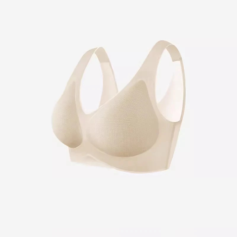 

1 piece of underwear women's seamless summer thin non-underwired large breasts show small breasts gathered breathable vest bra