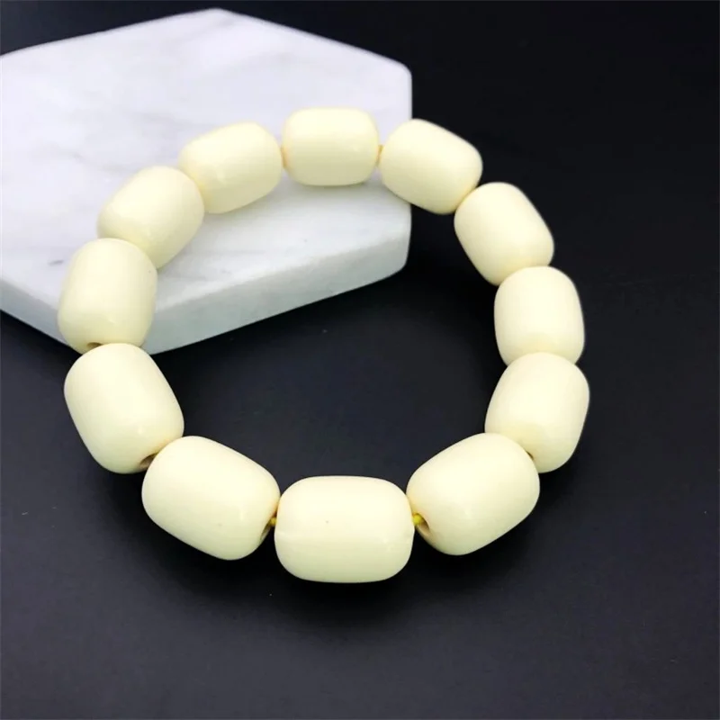 Wax Bracelet White Honey Bracelet for Men and Women Chicken Oil Yellow Amber Beeswax Bracelet White Honey Bracelet Beads Bangle