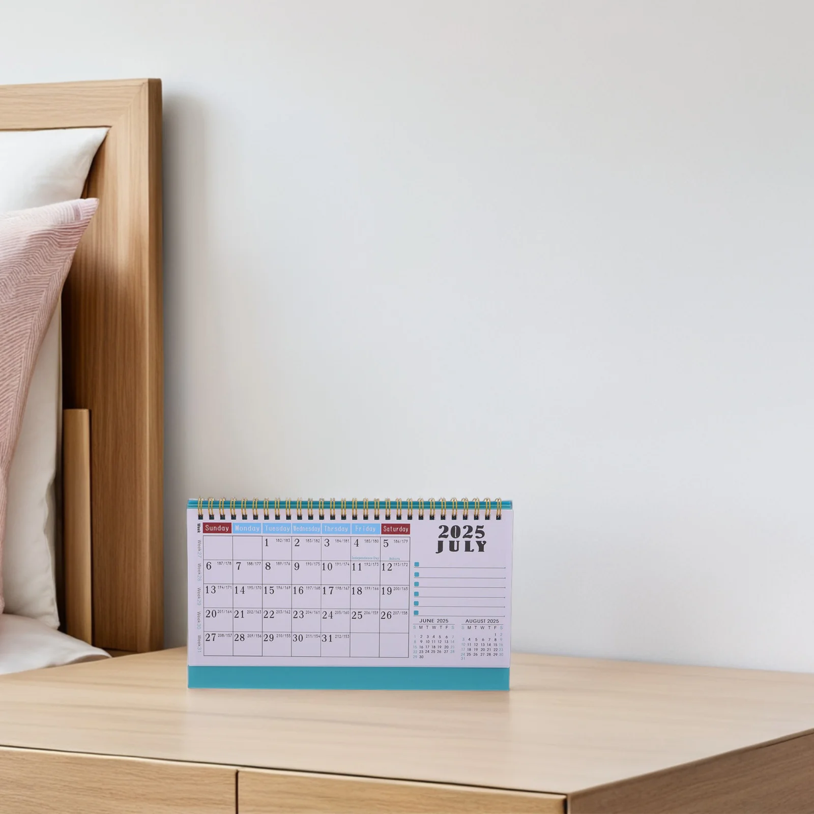 2026 Desk Calendar English Minimalist Design July 2025 to December 2026 Small Standing Flip Calendar for Office