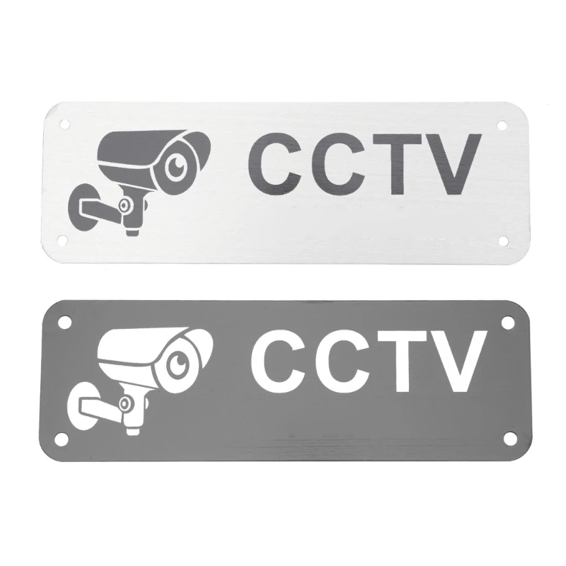 5Pack CCTV In Operation Sign Outdoor Metal Self-adhesive Small CCTV Window Sign for Security Camera Waterproof Stickers