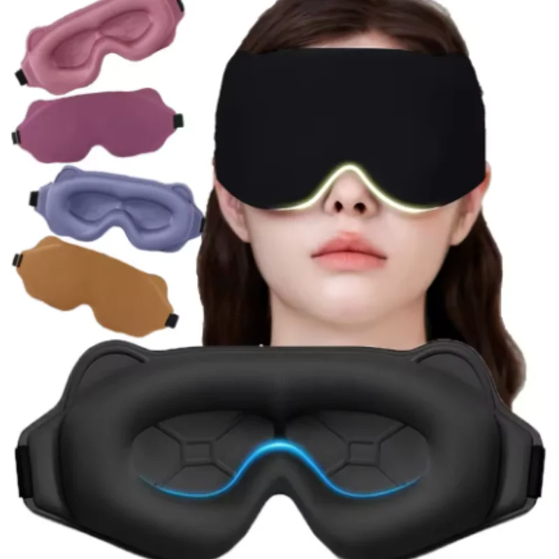 Weighted Sleep Mask for Side Sleeper 3D Contoured Eye Mask 100% Blackout No Pressure Soft Comfortable for Men Women