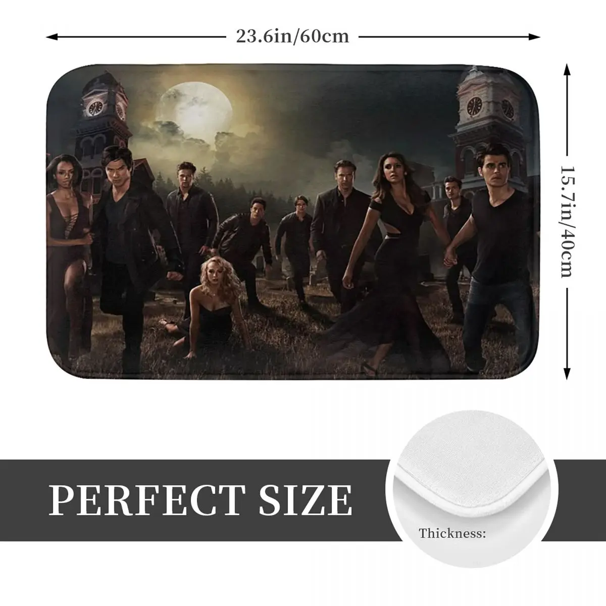 The Vampire Diaries Damon Salvatore Anti-slip Doormat Floor Mat Sand Scraping Carpet Rug for Kitchen Entrance Home Bedroom Mats