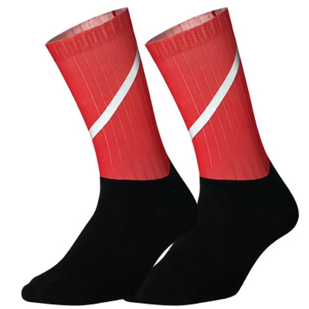 1 คู่กลางท่อสะท้อนแสงถุงเท้าขี่จักรยานดูดซับเหงื่อระงับกลิ่นกายกีฬาถุงเท้าไม่จำกัดเพศกันลื่นถุงเท้าจักรยานฤดูร้อน