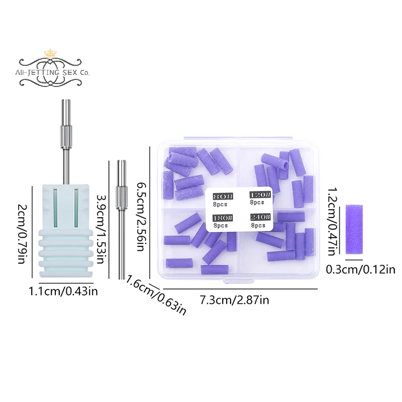 Small Nail Polish Sand Ring Bearing Mini Set Sand Ring Shaft Core Nail Repair And Removal Polishing Head 3.1mm