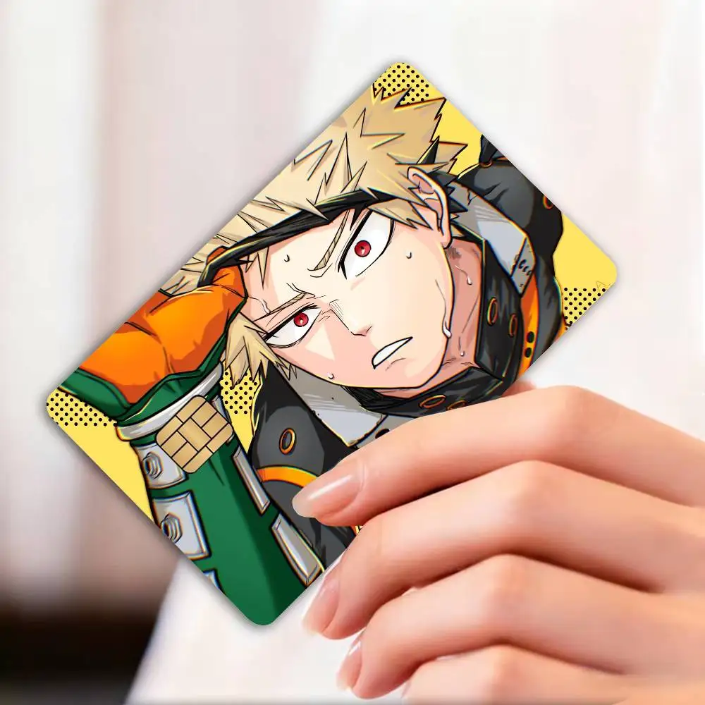 Anime B-bakugo Katsuki My Hero Academia Anmie Sticker Film Skin Cover for Credit Card Debit Bank Card Front