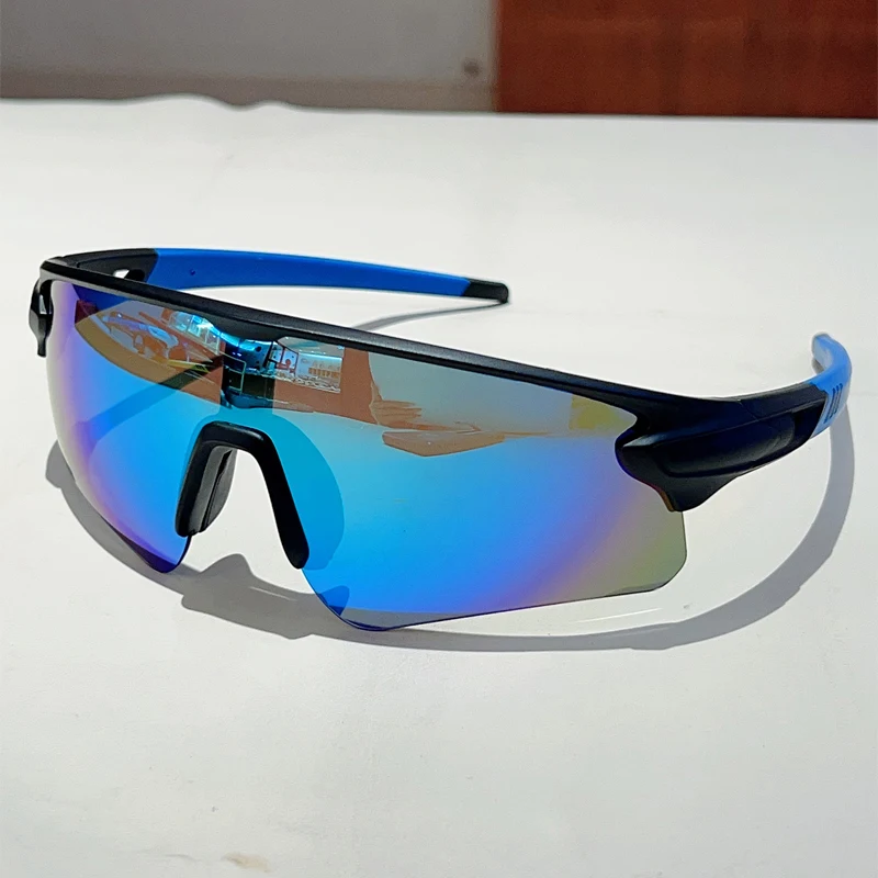 KAMMPT Y2k Sportbrille für Herren, 2025, neue halbrandlose Spiegel-Outdoor-Radsport-Sonnenbrille, umwickelt, runde, winddichte Sonnenbrille zum Angeln – Detail 9