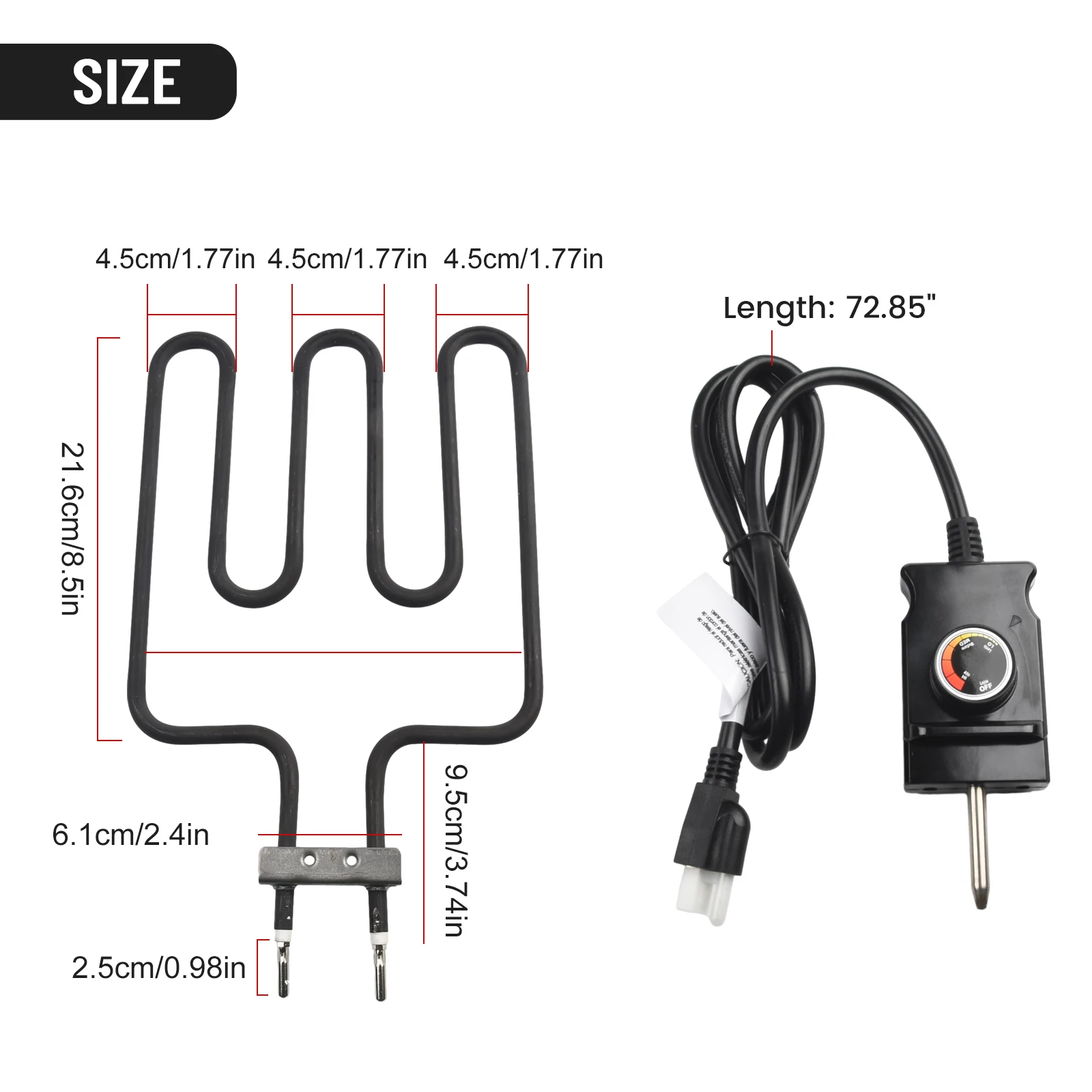 Upgrade Your Smoker\\\'s Heating System with our Easy to Install Heating Element and Thermostat Analog Control Kit