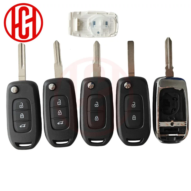Flip Folding Remote Car Key Shell For Renault Megane 3 Dacia Duster Kadjar Captur Symbol 2/3 Buttons FCC ID:CWTWB1G767