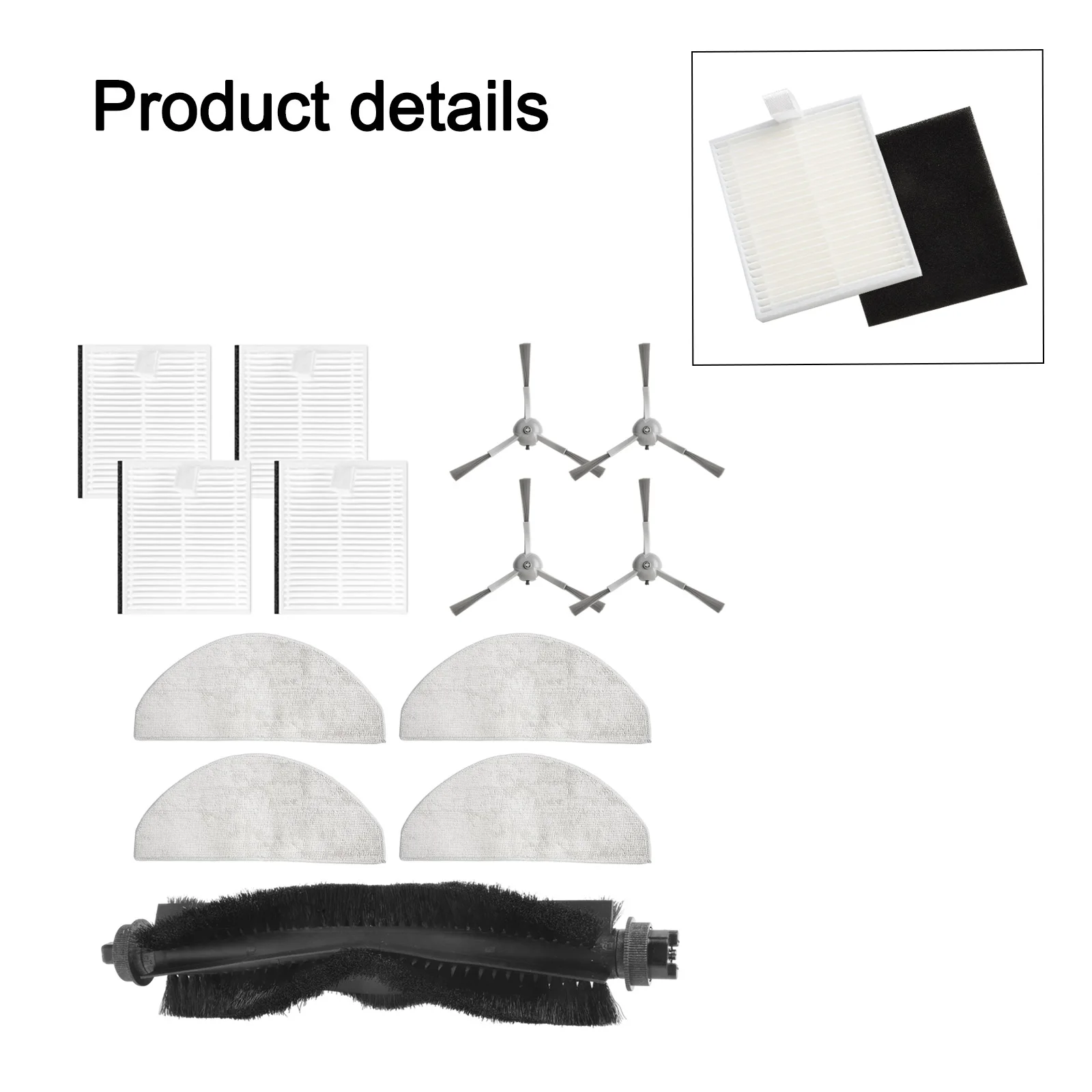 

Brush Kit As Shown Vacuum Parts Effective Floor Cleaning Hygienic Home Environment Replacement Cleaning Kit Air Purifying Filter