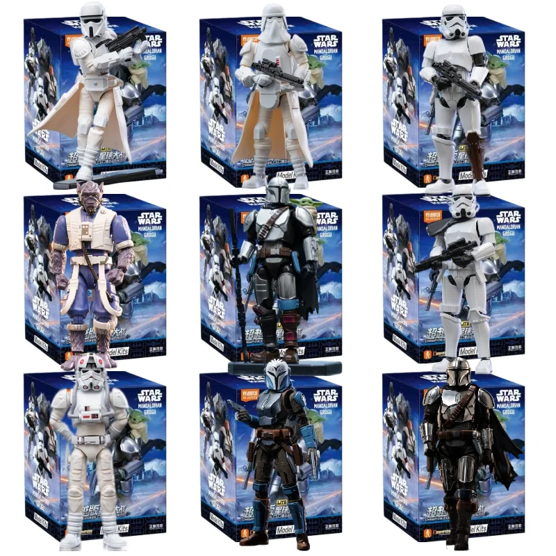 

BLOKEES Star Wars Lite Mandalorian Action Figure Din Djarin Grogu Bo-Katan Zeb Orrelios Stormtrooper Assembly Model Collect Toys