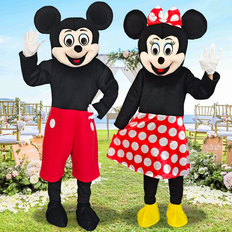 Nuevos Disfraces de Cosplay de Mickey y Minnie Mouse, Personajes de Dibujos Animados, Trajes de Fantasía para Adultos, Accesorios para Eventos de Carnaval y Fiestas