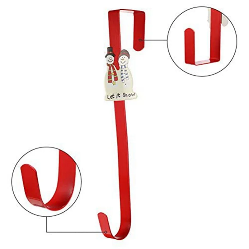 3 قطعة إكليل عيد الميلاد الشماعات كما هو موضح 12 بوصة الكرتون فوق الباب السنانير الشتاء الثلج سانتا ستار الشماعات الباب الأمامي-N37R #2