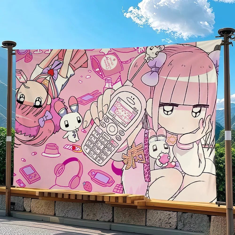 Yami Kawaii Menhera-chan flag Advertising Banner for Camping Decoration Outdoor & Garage Wall Hanging Decorations