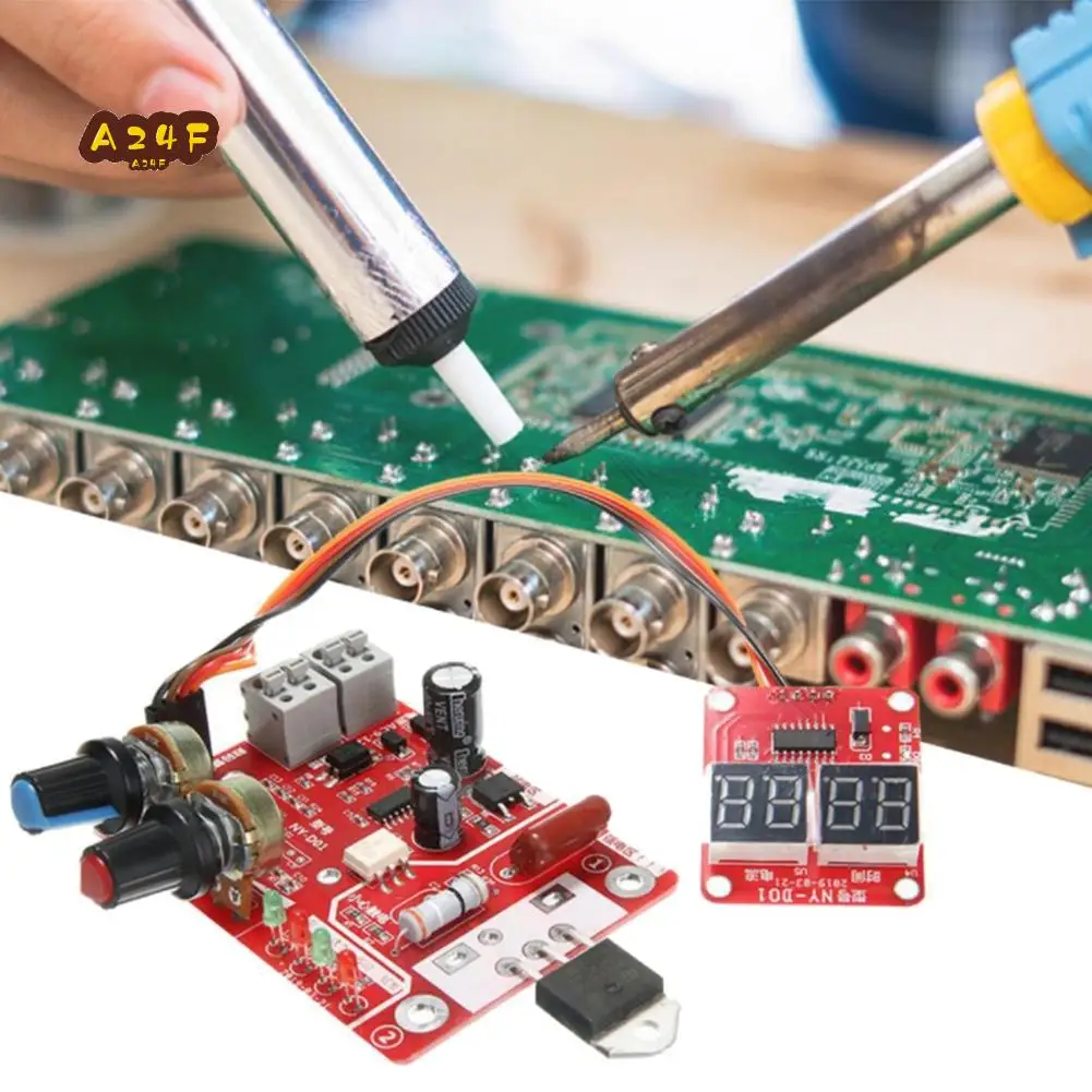 

A24F-NY-D01 Плата управления точечной сваркой 40A 100A Цифровой аппарат для точечной сварки Дисплей управления временем и током Аппарат для точечной сварки