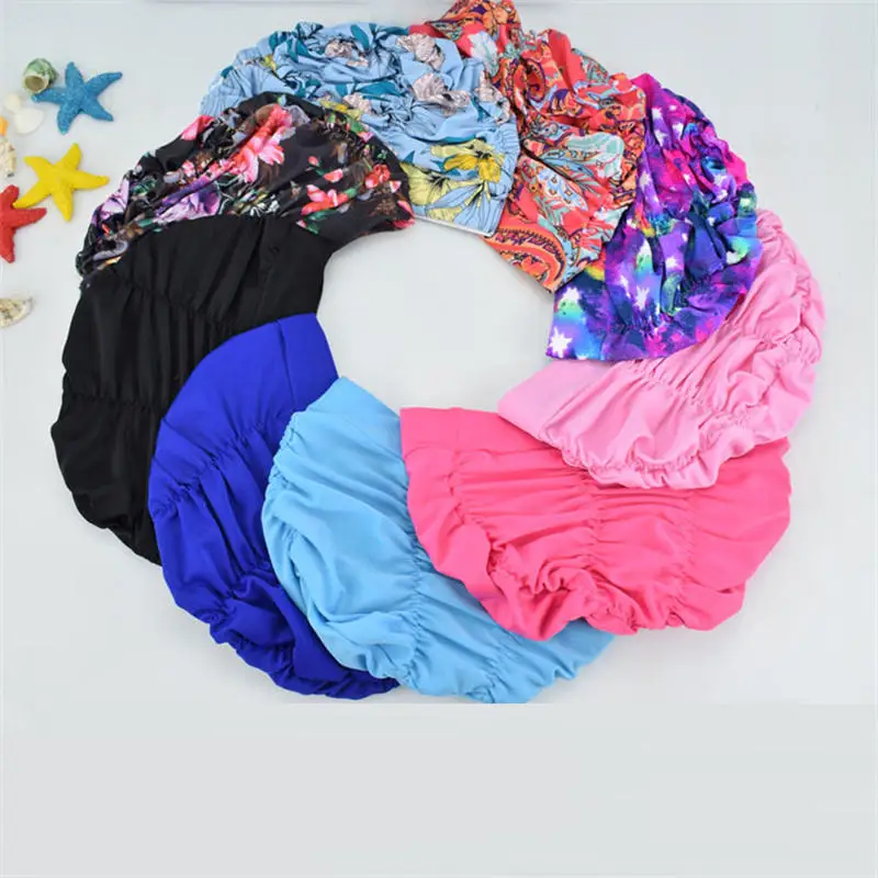 Schwimmkappe für Damen, Unisex, Mädchen mit Langem Haar, Elastische Badekappe, Dehnbare Einheitsgröße für Schwimmbad und Sport, Elastischer Nylon-Turban – Detail 10