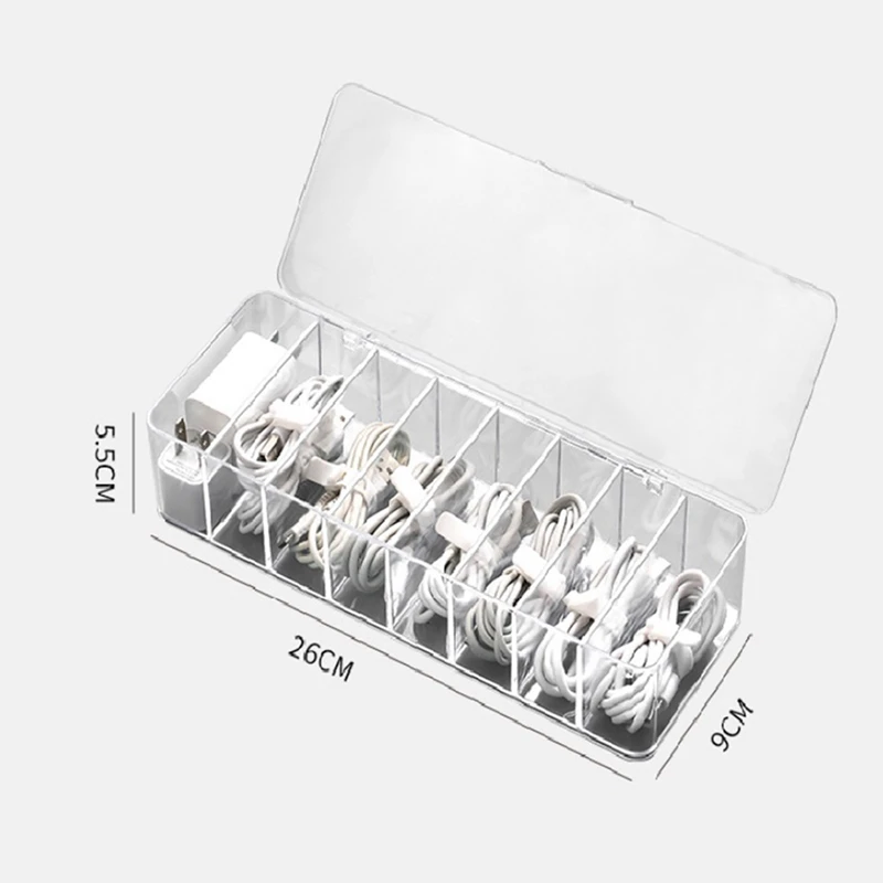 1 Stuks Multifunctionele Headset Data Oplaaddoos Oplaadlijn Kabel Opbergdoos Voor Bureau Briefpapier