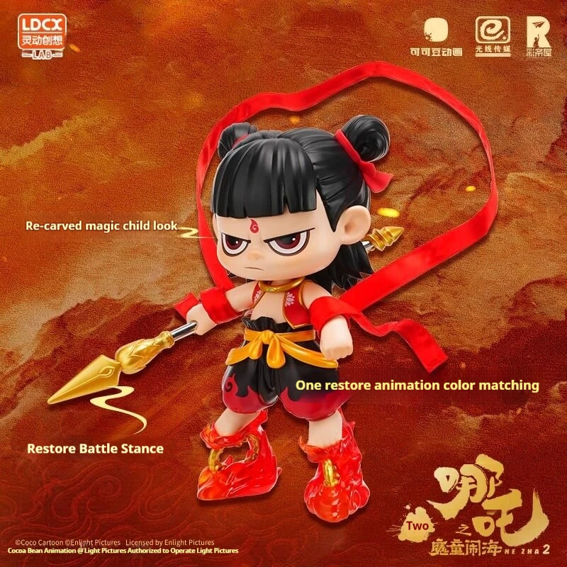 

Новая фигурка Toptoy Nezha The Devil's Birth II Battle Edition Deluxe из винила, официально лицензированная, по мотивам китайской мифологии и аниме.