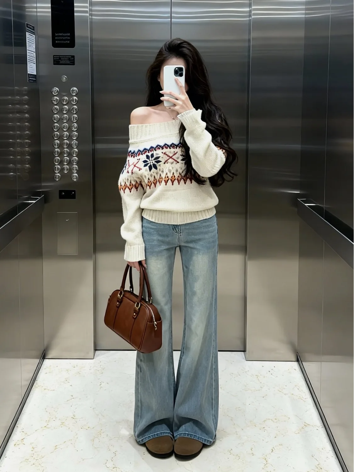 Retro Knitted Wide Needle Casual Sweater Women's New Sle Winter Versatile Loose Slimming Leisure Top Overhead irt