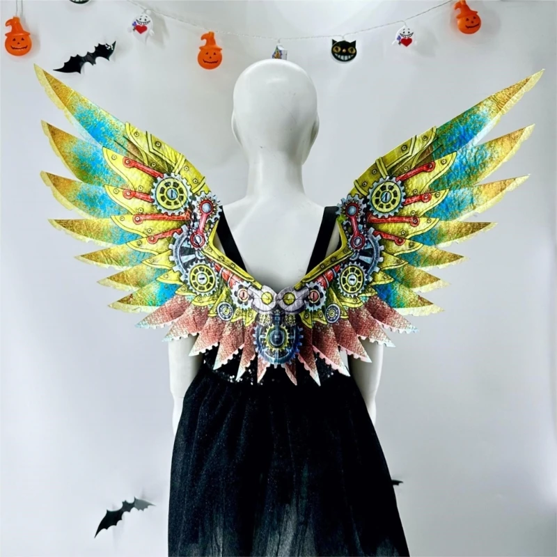 Punk Wing Costume for Girl Women, Cosplay Wing Halloween Punk Wing Costume