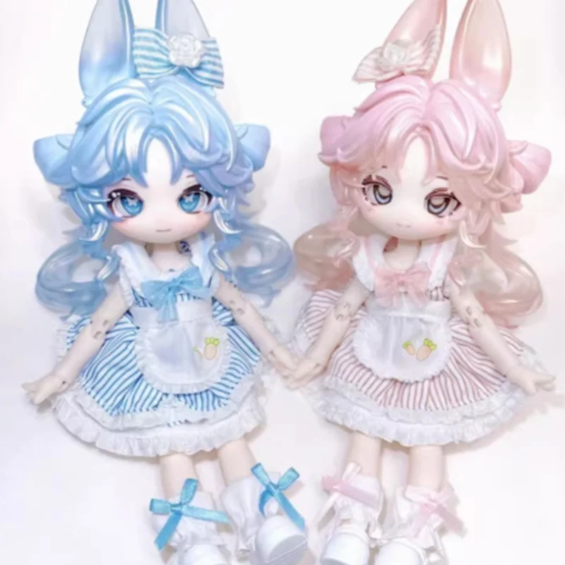 

Коллекционные фигурки Inedible Dolls 1/12 BJD, серия «Двойной кролик» к первой годовщине, в слепой коробке с подвесной карточкой, милые фигурки для девочек, игрушки, подарки