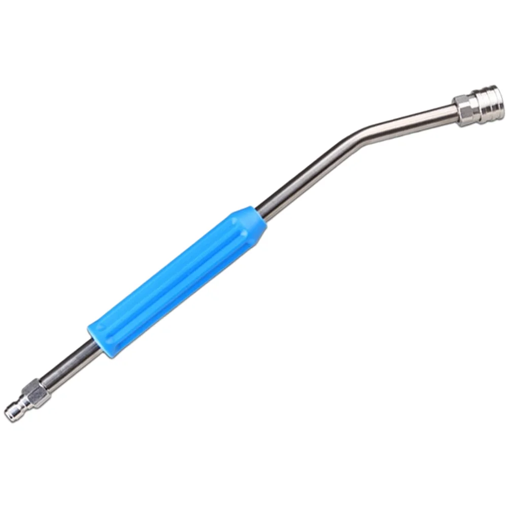 Stainless Steel High Pressure Car Wash Sprayer 30 Degree Bent Extension Rod 1/4 Garden Cleaning Accessories