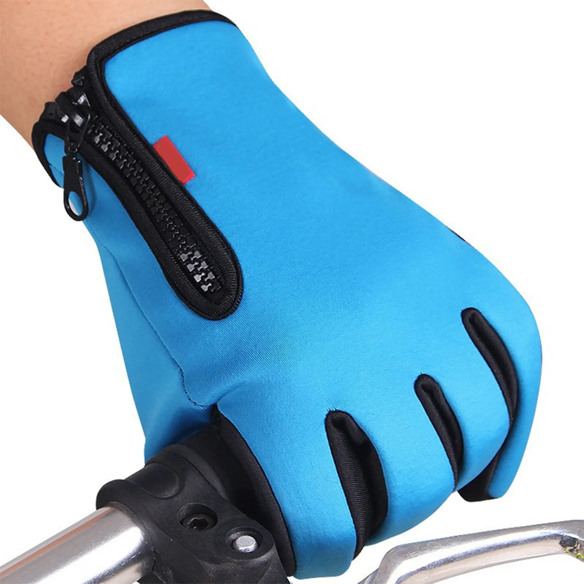 

Gloves Windproof Warm Men Waterproof Sky-blue Winter Bicycle Riding Cold and Women