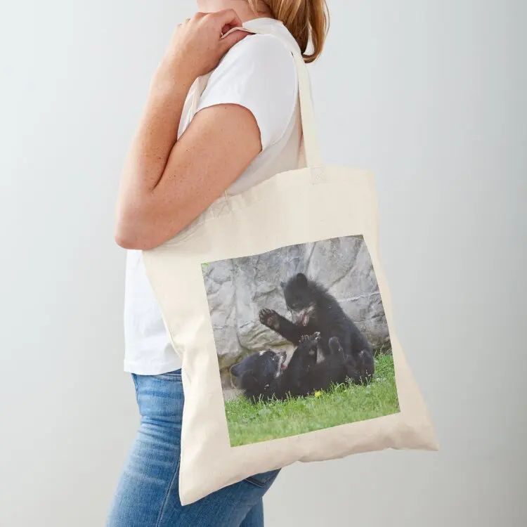 

Andean Bear Cubs at the National Zoo Tote Bag large size bags Reusable bags Women's bags woman shopping bag