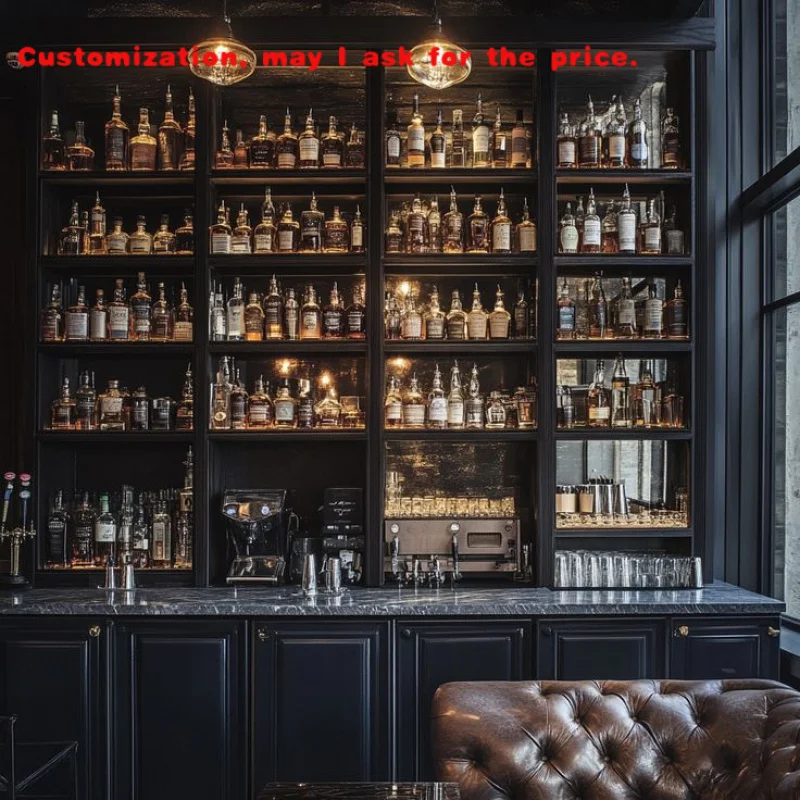 

на заказ.ONI Покупка Панорамный вид Винный шкаф от пола до потолка Стекло Светодиодный дисплей с теплым светом Создает дегустацию городского пейзажа