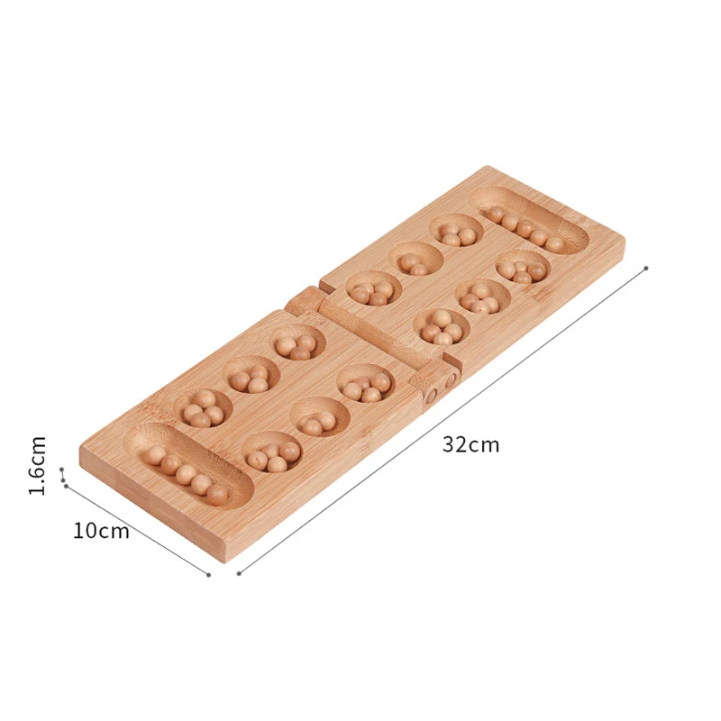 Mancala African Chess Classic Strategy Puzzle Toys Party Game Folding Chess Board Educational Logical Thinking Toys