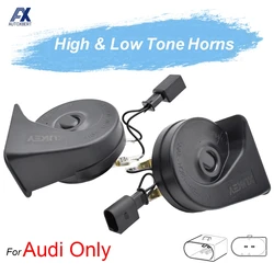 Twin Tone Car Horn Snail Horn For Audi A1 A3 A4 A5 A6 A7 A8 Q2 Q3 Q5 Q7 TT S4 S6 12V Loudness 110-125db Loud Auto Horn Klaxon