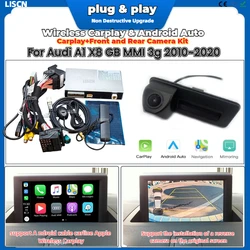Wireless Carplay For Audi A1 X8 GB MMI 3g 2010~2020 Interface Rear Front Parking Camera Android Original Display Improve Decoder