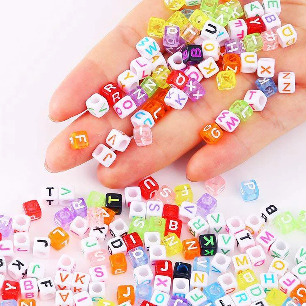 1300pcs Alphabet Beads A-Z Colorful Acrylic Craft Bead Set For Kids Jewelry Making Diy Bracelet Educational Beading Kits