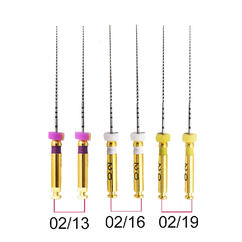 6 pièces de instruments dentaires rotatifs endodontiques pour blanchiment des dents, instruments de dentisterie endodontique, 25 mm, pour moteur endodontique