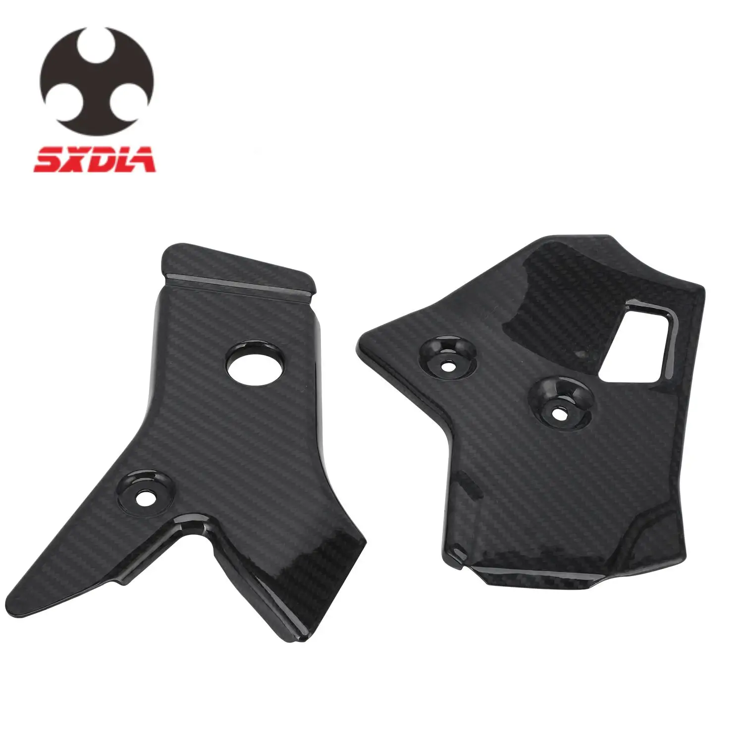 

Funparts Motorcycle Carbon Fiber Frame Guard Protector Cover For HONDA CRF CRF250L/M CRF250RALLY 2012-2017 Dirt Bike Motocross