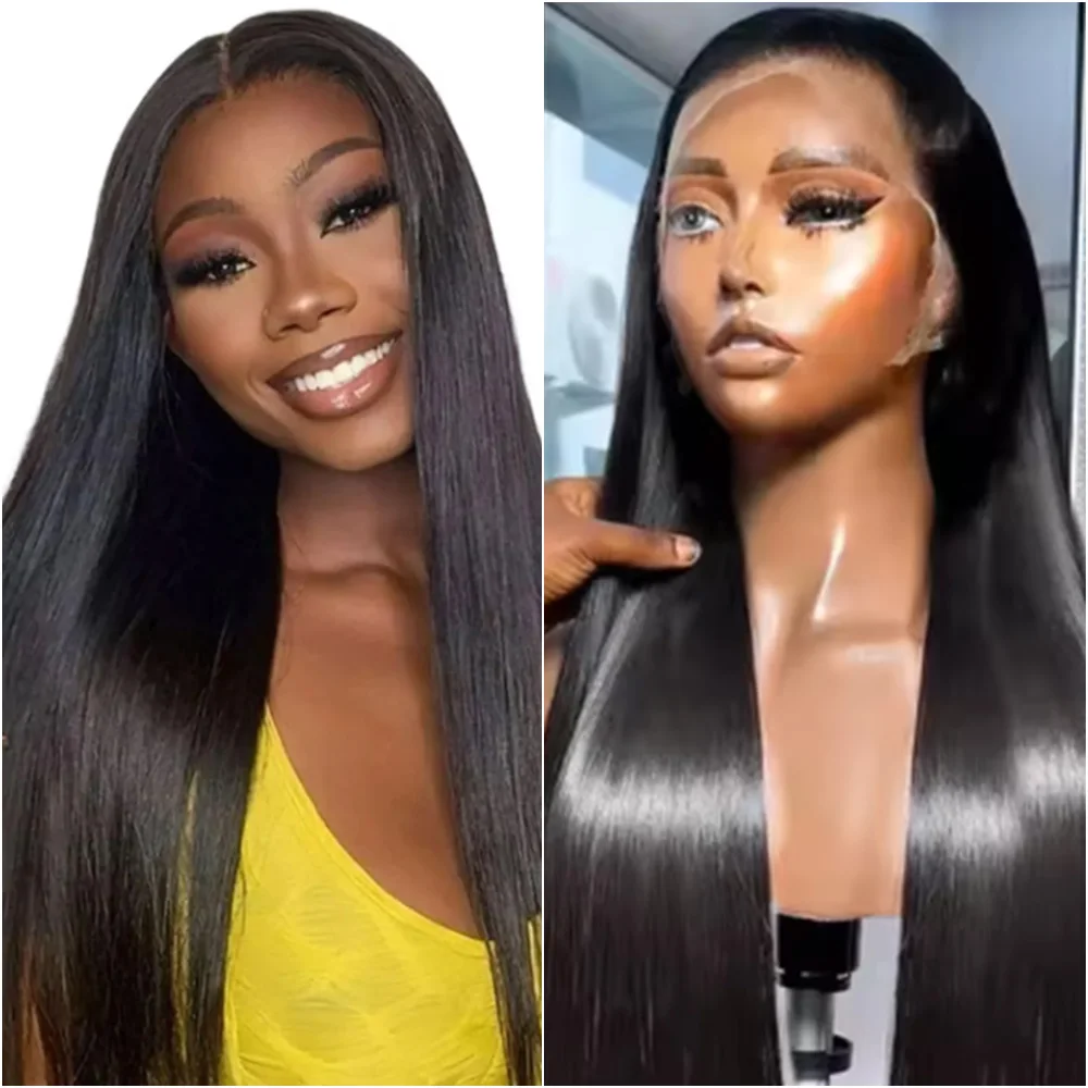 

Прямой парик из натуральных волос 13x6 13x4 HD Lace Frontal для женщин, бразильский, предварительно выщипанный, безклеевой, 7x6, с кружевной передней частью, плотность 220%