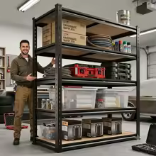 5 Tier Adjustable Heavy Duty Metal Storage Rack