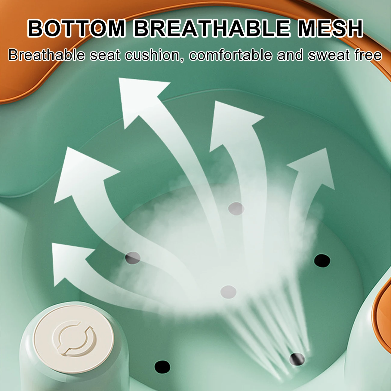 قطعة واحدة من كرسي الأطفال القابل للنفخ مع مضخة هواء مدمجة، يجلسني على الأرض للطفل بعمر 3 أشهر #5