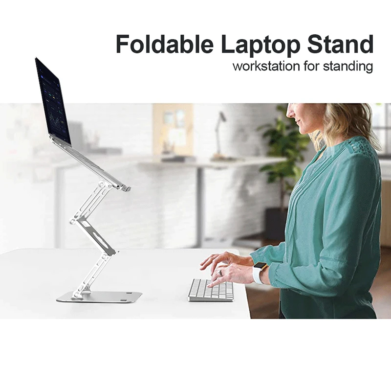 Adjustable and Portable Aluminum Alloy Laptop Stand Foldable Triple Deck Desktop Holder