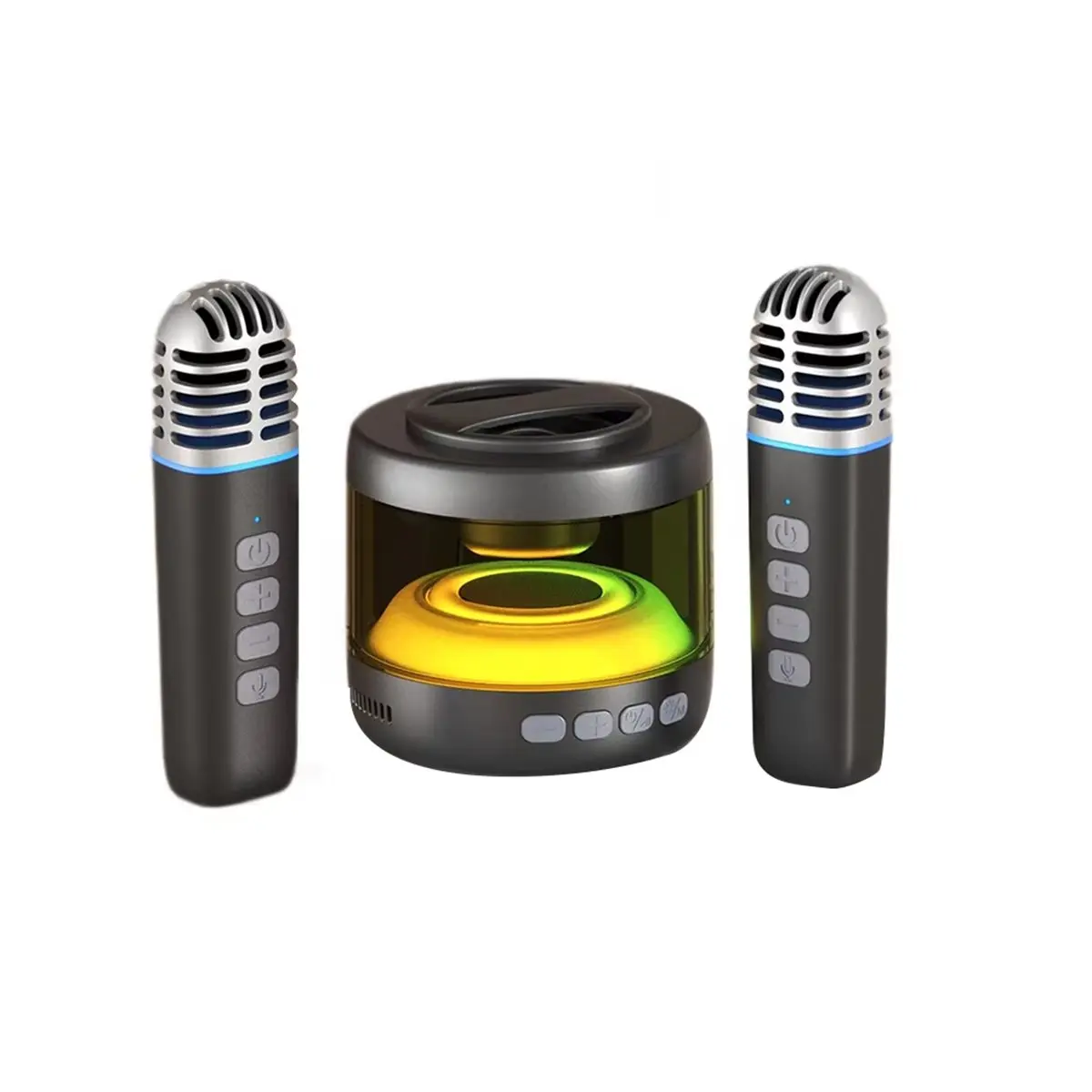 A32I Magnetic Karaoke Bluetooth Microphone Speaker Machine for Home KTV, Dormitory Singing, Portable Gift Black