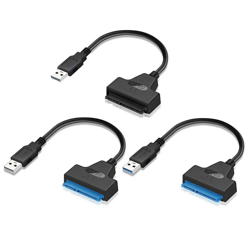 

USB 3.0 to SATA Cable Adapter for 2.5" SSD HDD Sata III USB 2.0 External Converter Cables Hard Drive USB to Serial 22 Pin SATA