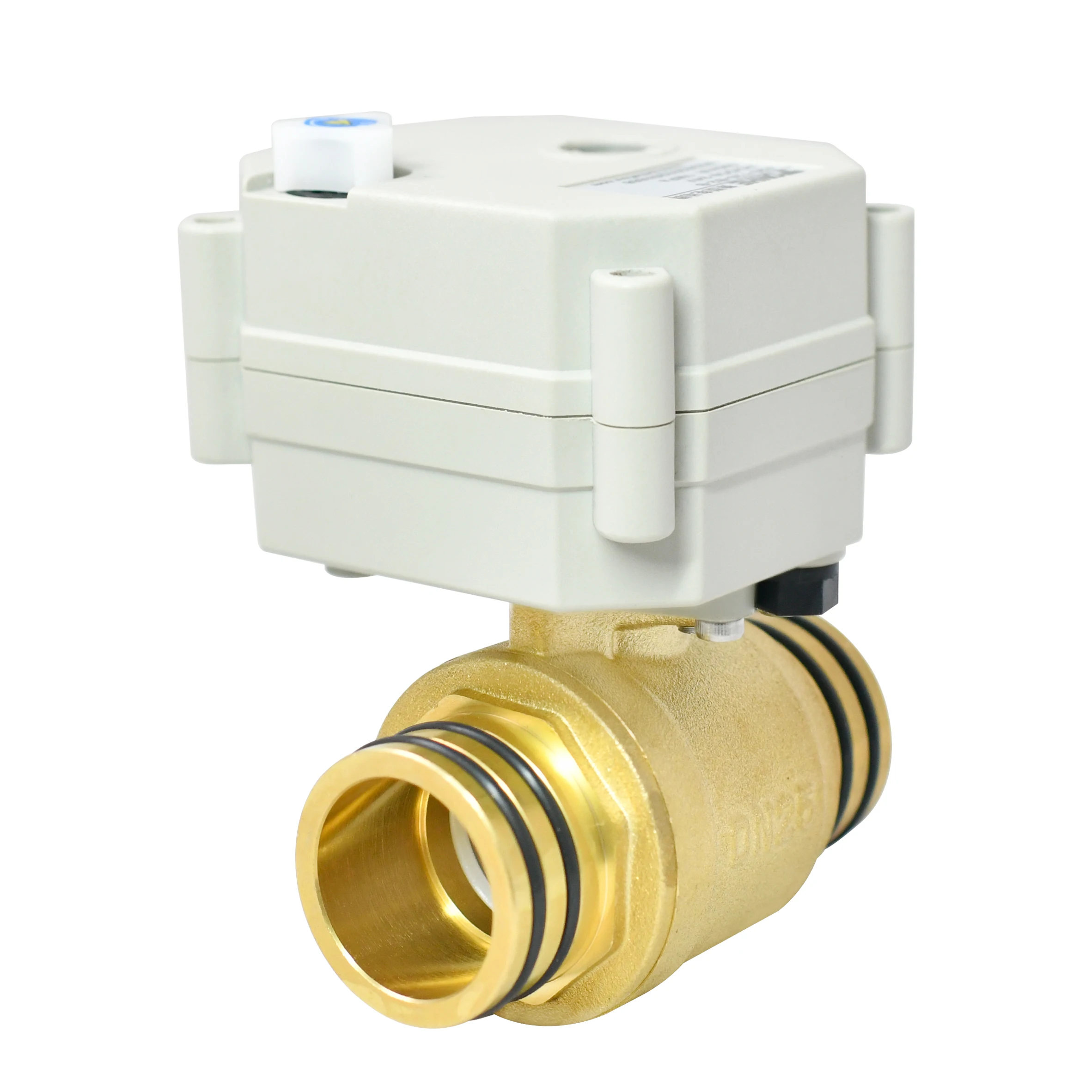 CE ROHS IP67 DC12V DC24V 220V CR202 Normal Close DN25 Direct-insertion Motorized Drive Brass Water Valve with Manual Operation